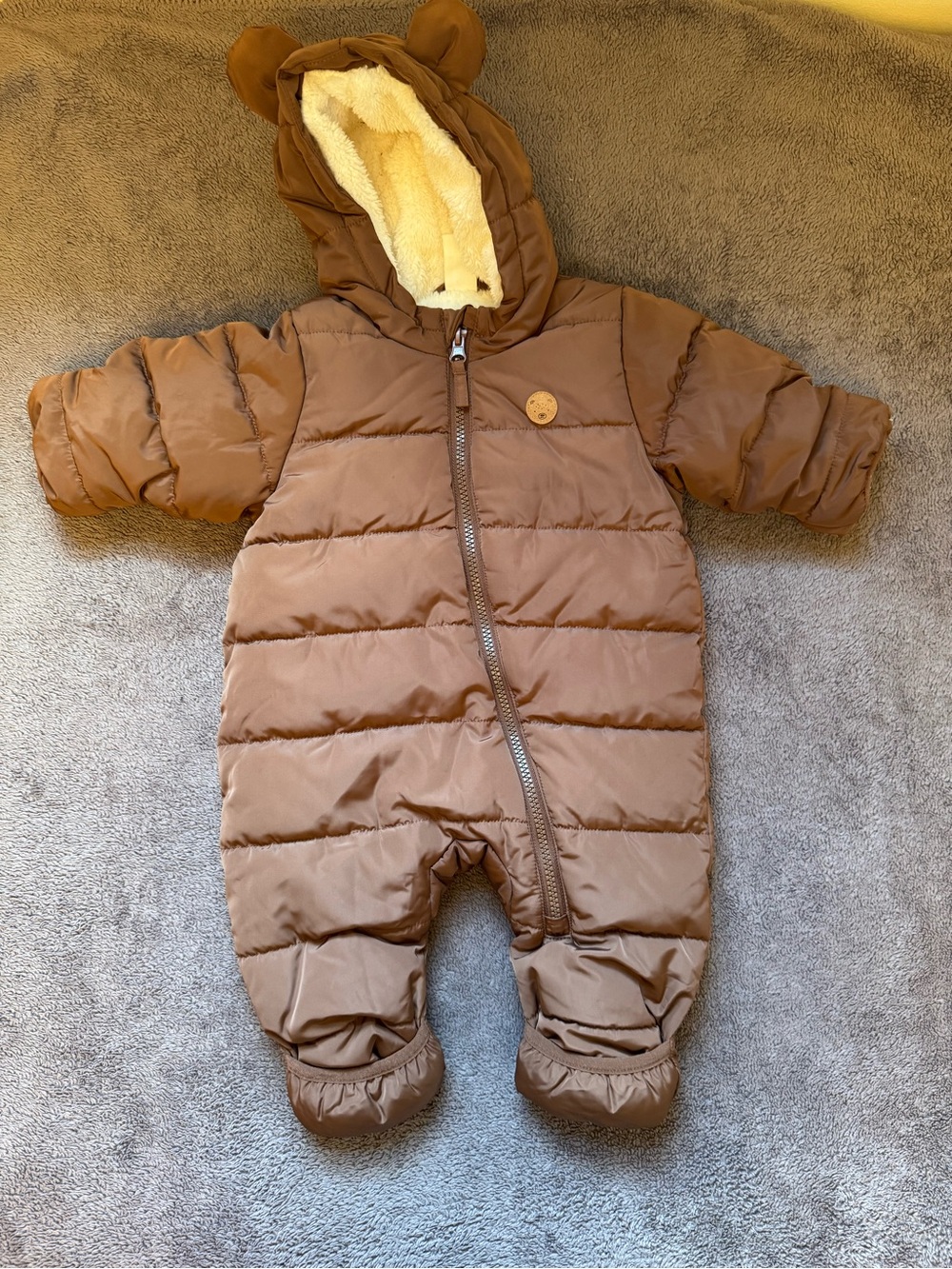 H&M, 3M, Baby bear hooded puffer snowsuit